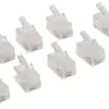 Conector RJ10 tata transparent tip pentru receptor telefon set 10buc VALUELINE