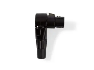 Conector XLR 3-pini mama 90 grade negru Nedis COTP15903BK