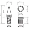 Contacte ascutite pentru incinte acustice metal negru - imagine 2