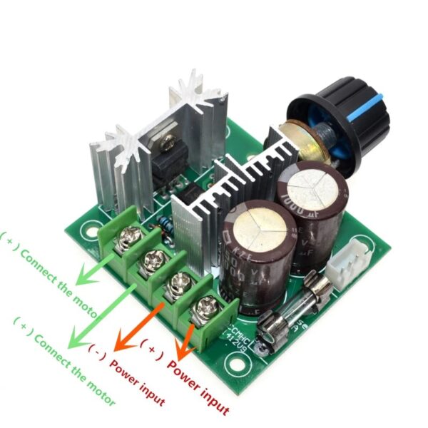 Controler de viteza a motorului 400W 12-24-36VDC 10A Driver PWM 10A - imagine 2