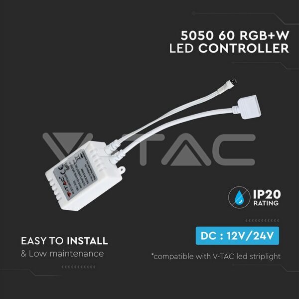 Controller banda LED RGB +White 12V V-TAC SKU-2159 - imagine 6