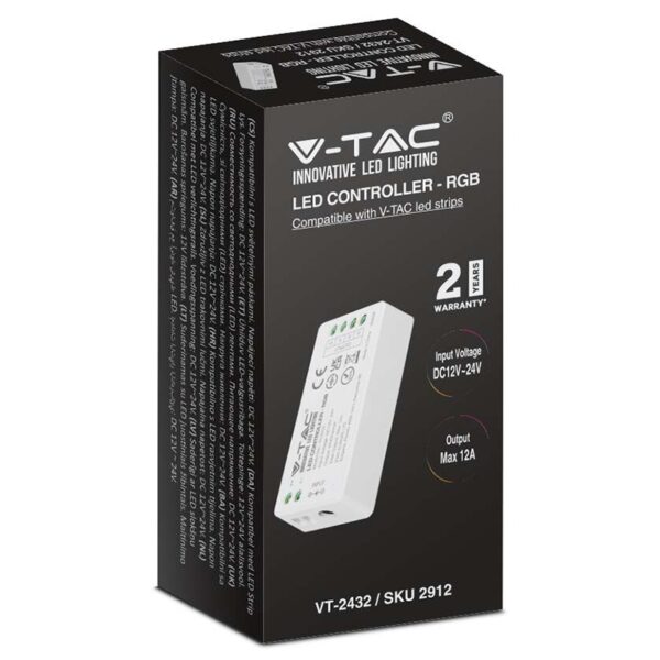 Controller banda LED RGB WI-FI 12/24V 12A V-TAC SKU-2912 - imagine 3