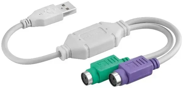 Convertor USB-PS/2 cablu adaptor USB A tata - 2x PS2 mama