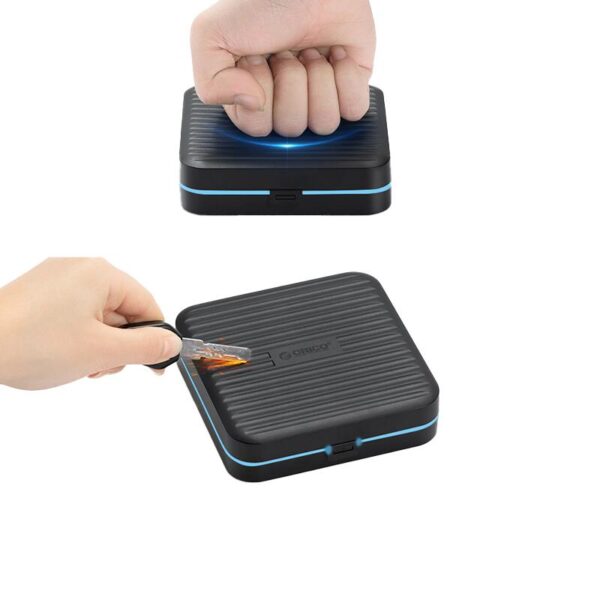 Cutie protectie 10x card SD / 6x card MicroSD / 2x CompactFlash 110x114x30mm neagra Orico PSCD-5-BK - imagine 4