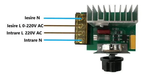 Dimmer de tensiune 220V 4000W - imagine 2