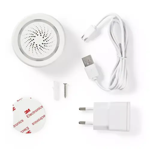 Dispozitiv de alarma cu conexiune WiFi 85dB Nedis
