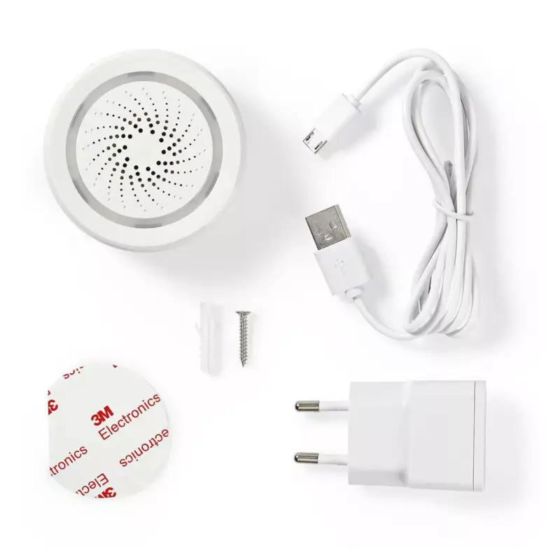 Dispozitiv de alarma cu conexiune WiFi 85dB Nedis