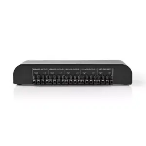 Dispozitiv de control al difuzoarelor 4 iesiri terminal cu surub negru Nedis