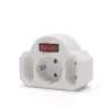 Distribuitor triplu 1x Schuko +2x Euro de perete 16A 3500W cu intrerupator delight