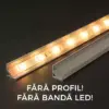 Ecran transparent pentru profil aluminiu banda LED 2m Phenom Lighting