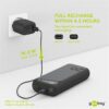 Fast Charge Power Bank acumulator extern 20000mAh USB type C PD QC 3.0 Goobay - imagine 5