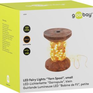 Fir 10m 100 micro LED alb cald 2700K 2W 3lm 5V cu cablu USB 3m si intrerupator 60341 Goobay