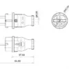 Fisa schuko cauciuc Bemis BK1-1402-2011 2P+E 16A 250V IP44 negru - imagine 2
