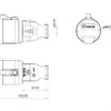 Fisa SCHUKO cauciuc cu capac Bemis BK1-1402-2311 2P+E 16A 250V IP44 - imagine 2