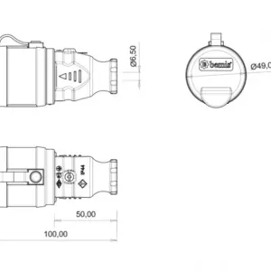 Fisa SCHUKO cauciuc cu capac Bemis BK1-1402-2311 2P+E 16A 250V IP44