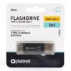 Flash Drive USB 3.0 + TYPE C 64GB C-DEPO PLATINET PMFC64S - imagine 3