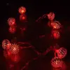 Ghirlanda electrica luminoasa decorativa cu felinar 20 LEDuri rosii cablu transparent WELL - imagine 3
