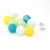 Globuri colorate iluminate LED alb cald decorativ Platinet set 10buc 6cm 1.65m 2x AA 3V - imagine 2