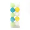 Globuri colorate iluminate LED alb cald decorativ Platinet set 10buc 6cm 1.65m 2x AA 3V - imagine 3