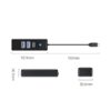 HUB 1x USB TYPE C 2x USB3.0 - USB TYPE C 15cm negru Orico PWC2U-C3 - imagine 2