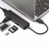 HUB Docking Station 5in1 USB TYPE C - 3x USB 3.0 si cititor carduri Platinet - imagine 2