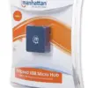 HUB mini USB 2.0 cu 4 porturi albastru 160605 Manhattan - imagine 4
