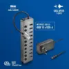 HUB USB 3.0 NGS iHub10 cu 10 porturi si alimentator inclus - imagine 2
