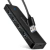 Hub USB AXAGON HUE-C1A 4x USB 3.2 Gen 1 1x USB-C 0.2m - USB Type-A negru