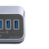 HUB USB Orico M3U3-7A-10-BK cu 7 port-uri USB3.2 gri 1m - imagine 2