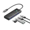 HUB USB Orico PAPW4A-C3-015-BK cu 4 port-uri USB3.0 negru - imagine 2
