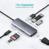 HUB USB Type C - 1x HDMI 3x USB 3.0 SD PD 100W Choetech M19 gri - imagine 2