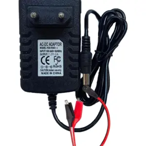 Alimentator cu debransare VRLAB plumb acid/gel pentru acumulatori 12V alimentare la 230V 3A cu fire terminale si 2x crocodil