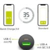 Incarcator auto 12/24V bricheta - DUAL USB A QC3.0/USB TYPE C FAST CHARGER PD 30W 55634 Goobay - imagine 6