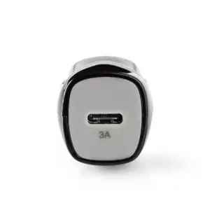 Incarcator auto 1x USB Type C 3.0 A negru Nedis