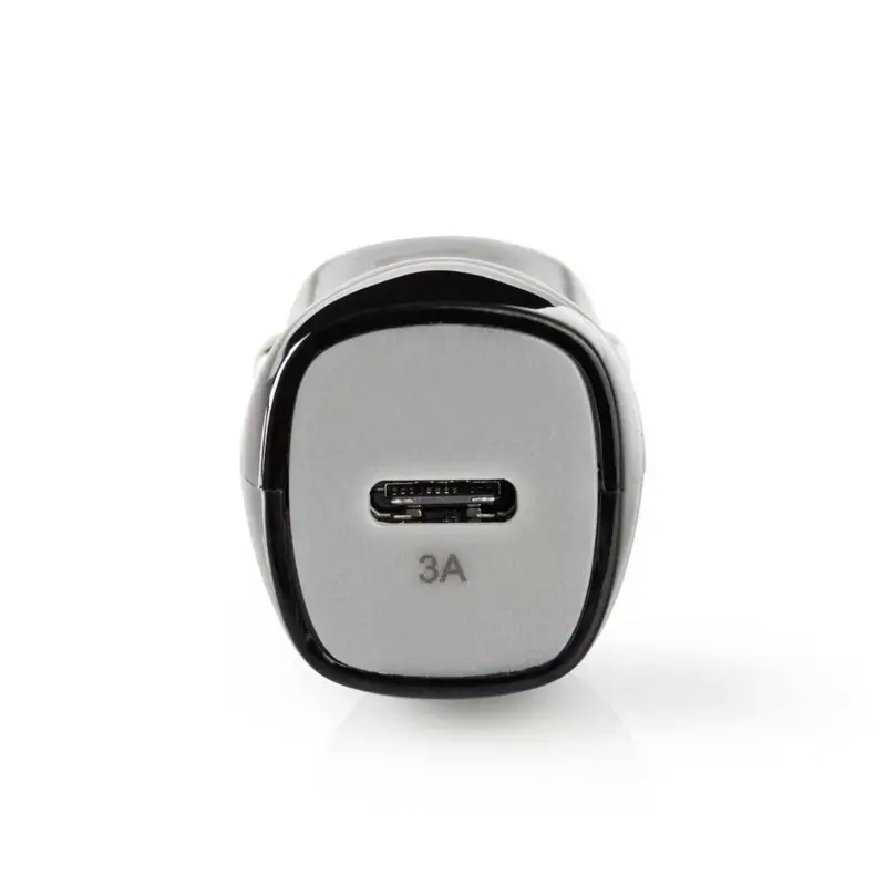 Incarcator auto 1x USB Type C 3.0 A negru Nedis