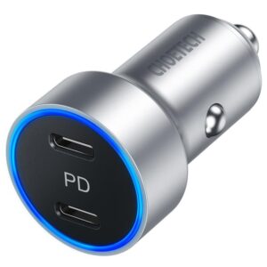 Incarcator auto 2x USB Type C PD 3.0 40W Choetech C0054-V2-SL