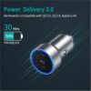 Incarcator auto 2x USB Type C PD 3.0 40W Choetech C0054-V2-SL - imagine 6