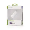 Incarcator auto bricheta cu 2 iesiri USB A 4.8A alb Nedis - imagine 3