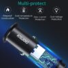 Incarcator auto Choetech TC0006-V2 1x USB type C + 1x USB-A 30W QC 3.0 Power Delivery negru - imagine 6