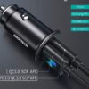 Incarcator auto Choetech TC0006-V2 1x USB type C + 1x USB-A 30W QC 3.0 Power Delivery negru - imagine 7