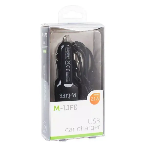 Incarcator auto lightning +USB 2.1A M-LIFE - imagine 2