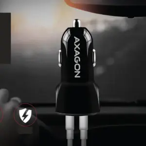 Incarcator auto Smart 5V 2.4A + QC3.0 30W negru Axagon PWC-QC5