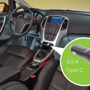 Incarcator auto USB Type C 3A negru Sweex