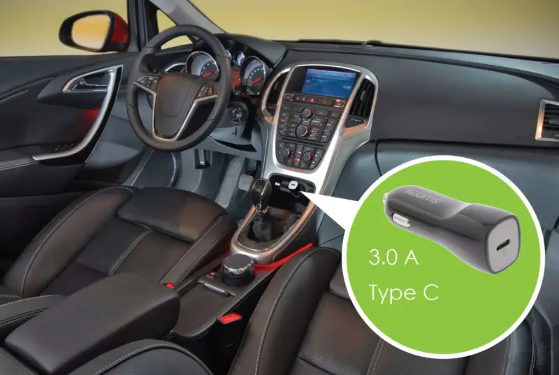 Incarcator auto USB Type C 3A negru Sweex