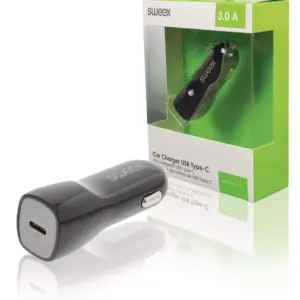 Incarcator auto USB Type C 3A negru Sweex