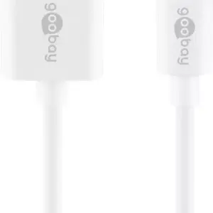 Incarcator dual Apple Lightning USB 2.4A 12W 1m alb Goobay