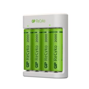 Incarcator E411 AA/AAA R3/R6 NiMH + 4 acumulatori 2000mAh GP ReCyKo GPE411210AAHC-2B4