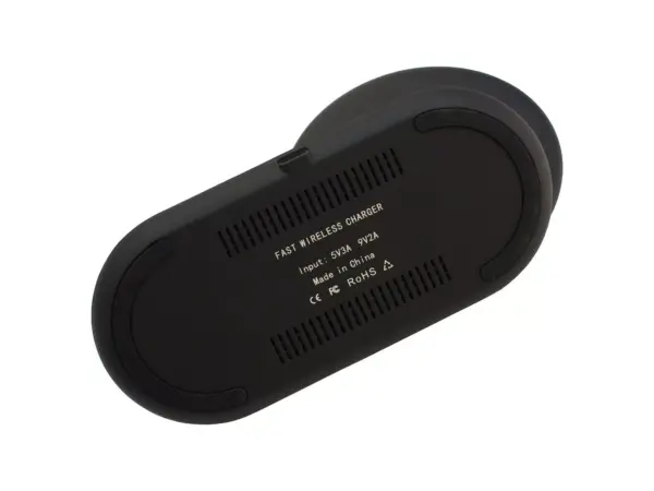 Incarcator fara fir telefon QI FAST CHARGE 2 in 1 input 5V 3A 9V 2A 5W negru N26-1 Black - imagine 4