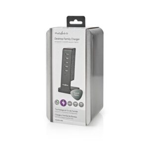 Incarcator multiport de familie Nedis 5x USB 2.1A (max) 45W + 1x USB type C 30W PD negru