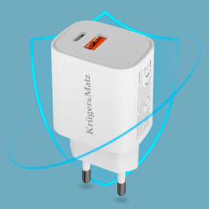 Incarcator rapid de retea USB tip A si USB type C 30W PD 3.0 + QC 3.0 Kruger&Matz KM0855